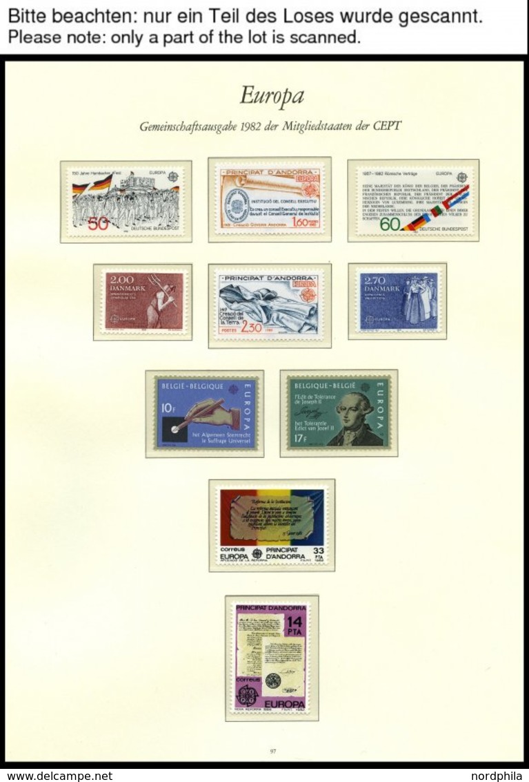 EUROPA UNION **, 1982, Historische Ereignisse, Kompletter Jahrgang, Pracht, Mi. 125.40 - Sammlungen