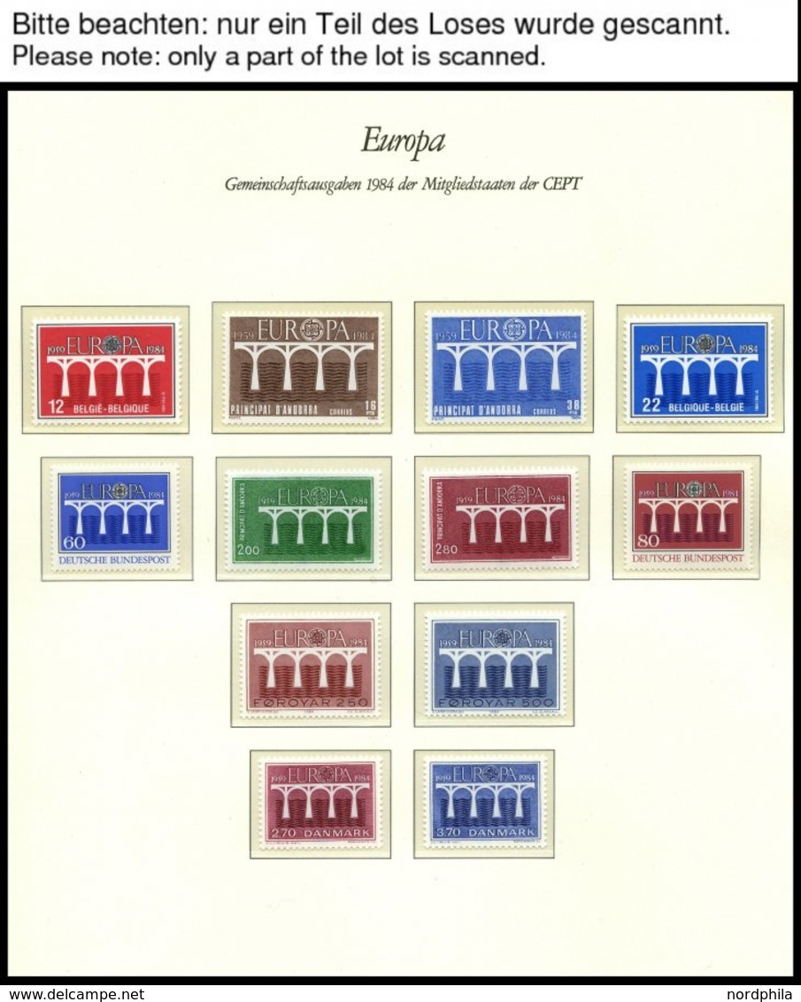 EUROPA UNION **, 1984, Brücke, Kompletter Jahrgang Mit Markenheftchen Griechenland Und Schweden, Pracht, Mi. 206.40 - Collezioni