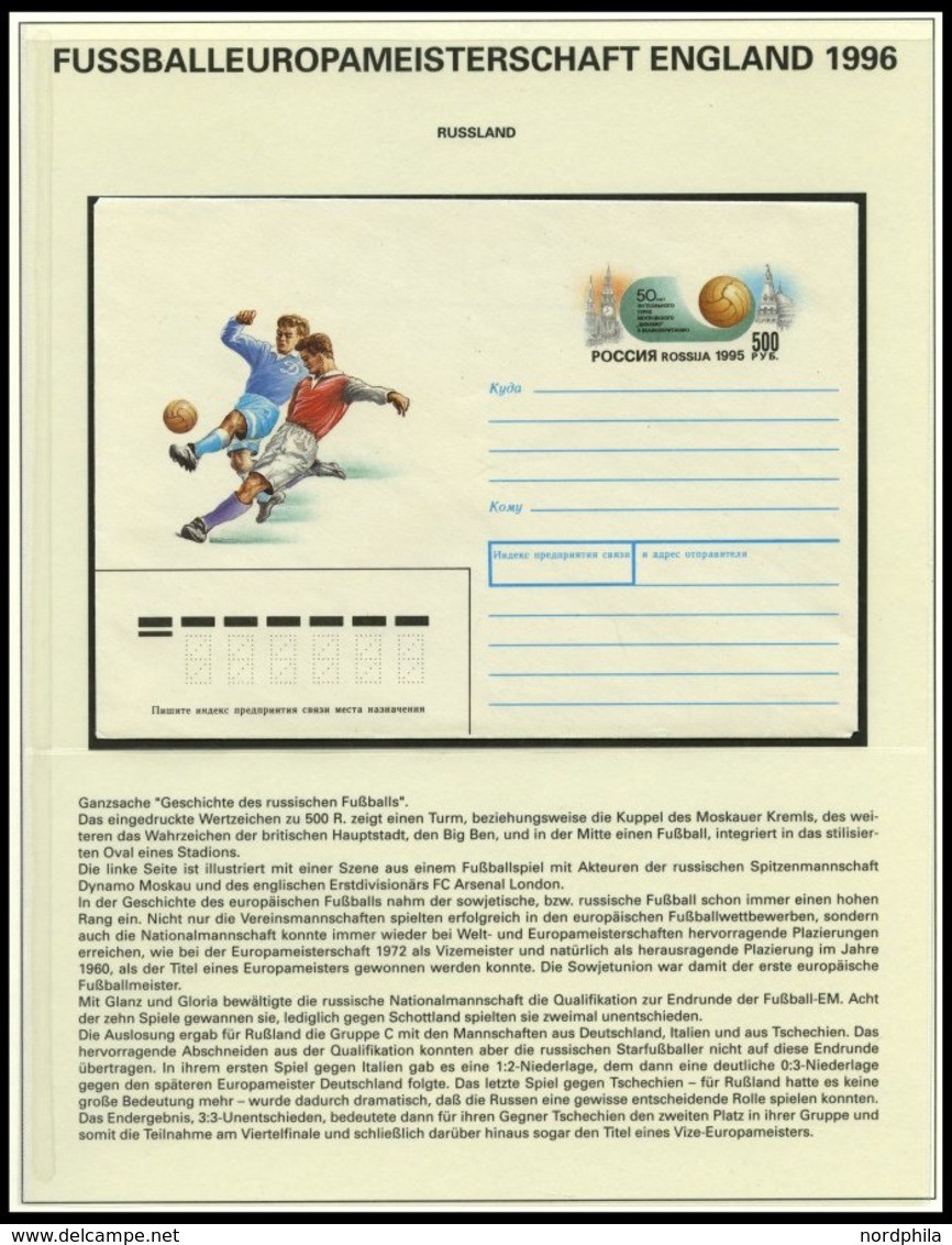 SPORT **,Brief , Fußball-Europameisterschaft England 1996 Auf Siegerseiten Im Album Mit Blocks, Streifen, Einzelmarken,  - Sonstige & Ohne Zuordnung