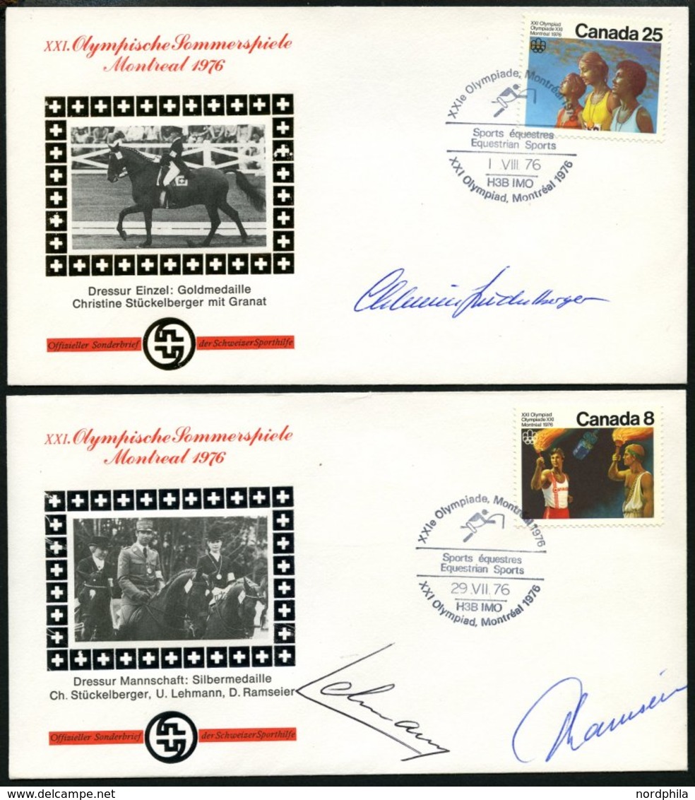SPORT 1976, Olympische Spiele, Partie Von 64 Sonderbelegen Der Schweizer Sporthilfe, U.a. 2 Münzenbriefe, Diverse Belege - Autres & Non Classés