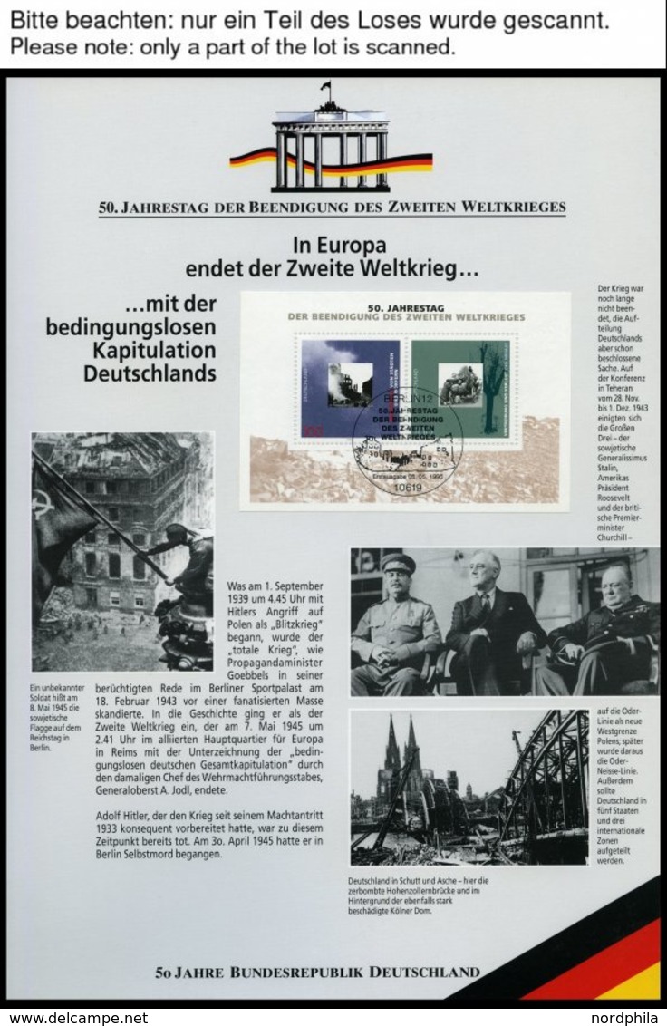 SONSTIGE MOTIVE 50 Jahre Bundesrepublik Deutschland Im Spezialalbum Der Deutschen Post, Pracht - Non Classificati