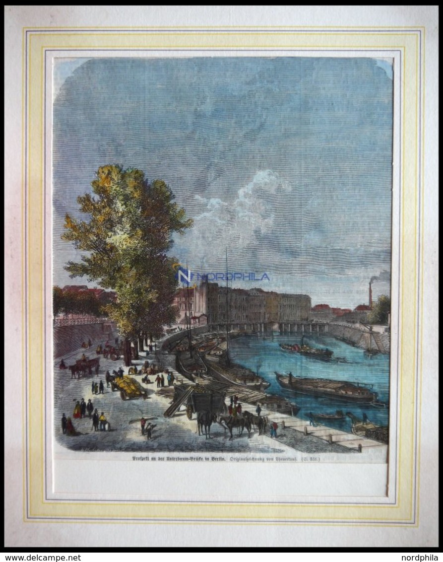 BERLIN: Unterbraumbrücke, Kolorierter Holzstich Von Theuerkauf Um 1880 - Lithographien