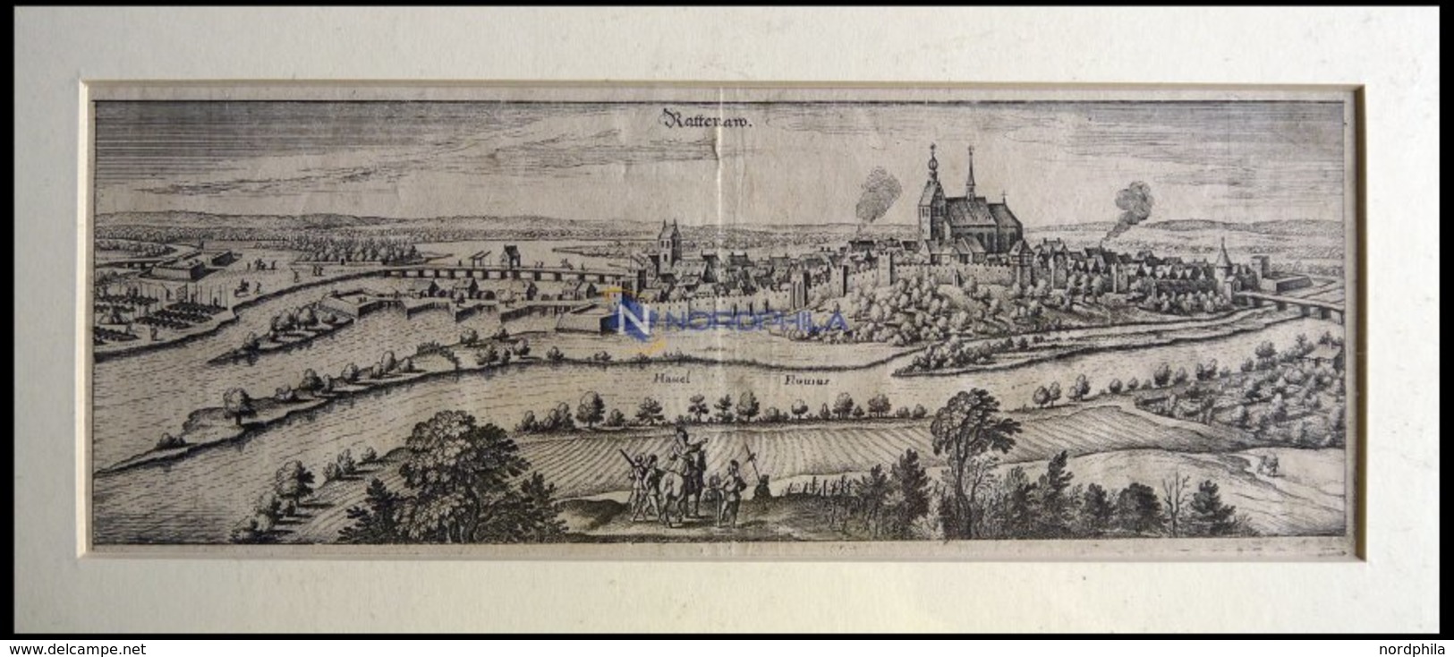 RATHENAU/HAVEL, Gesamtansicht, Kupferstich Von Merian Um 1645 - Lithographien
