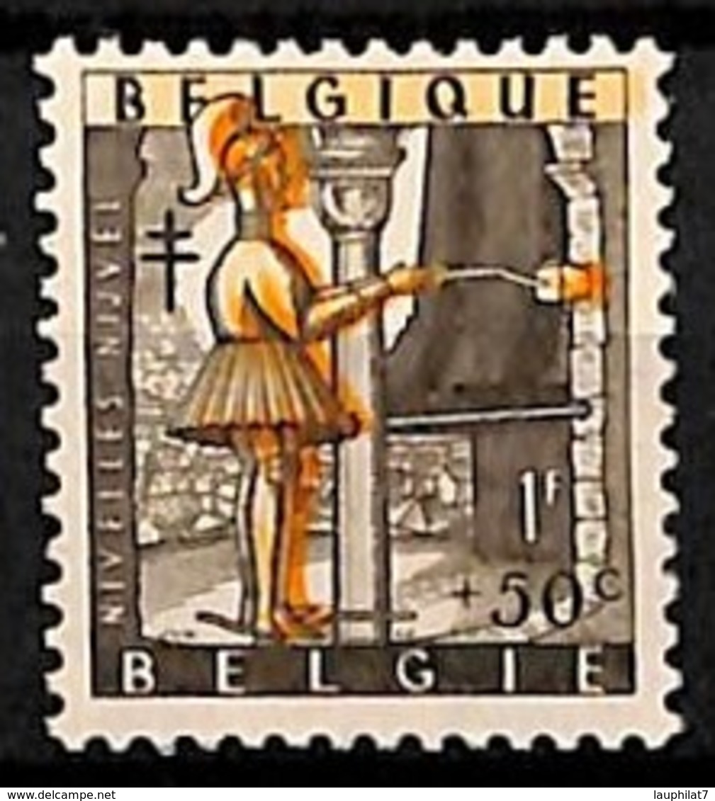 [813363]BELGIQUE 1958 - N° 1084-cur, 1F+50c Jean De Nivelles, Couleur Orange Très Décalée à Droite, Folklore - Sonstige & Ohne Zuordnung