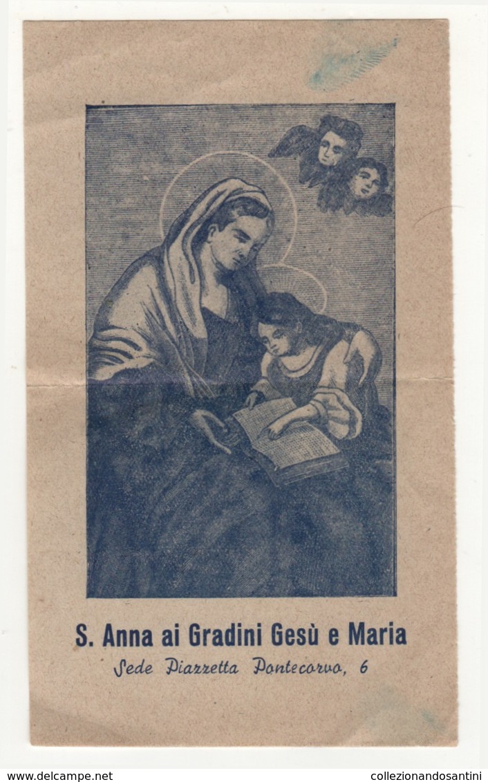 081 Santino Antico Sant'Anna Ai Gradini Gesù E Maria - NAPOLI - Religion &  Esoterik
