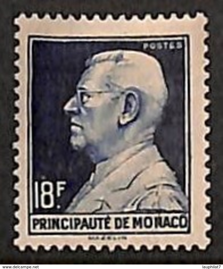 [811400]Monaco 1946 - N° 306, 18F Violet Prince Louis II. , La Valeur Clé - Neufs