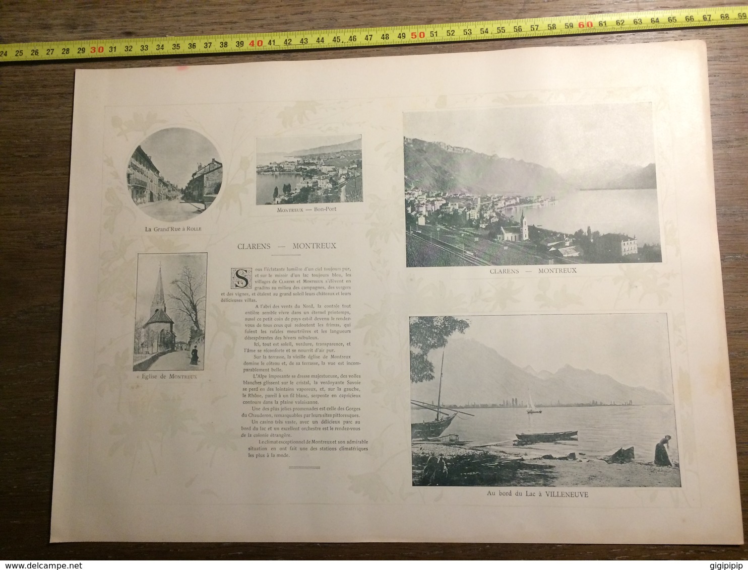 DOCUMENT SUISSE CLARENS MONTREUX GLION ROCHERS DE NAYE - Collections