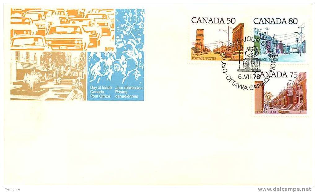 1978     Mid Value Definitives  Street Scenes: Sc 723,-5 - 1971-1980