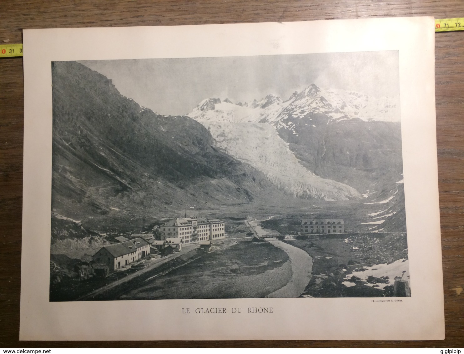 DOCUMENT SUISSE ZERMATT ET LE MONT CERVIN LE GLACIER DU RHONE - Collections