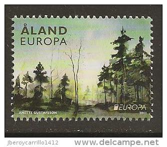 ALAND  - EUROPA 2011 - TEMA ANNUALE "LE FORESTE '.- SERIE Da 1  Francobolli  -   DENTATAS - 2011