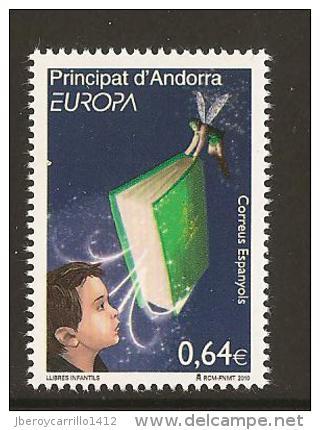 ANDORRA ESPAÑOLA  - EUROPA 2010 -TEMA ANUAL " LIBROS INFANTILES".- SERIE 1 V: -  DENTADOS(PERFORATED) - 2010