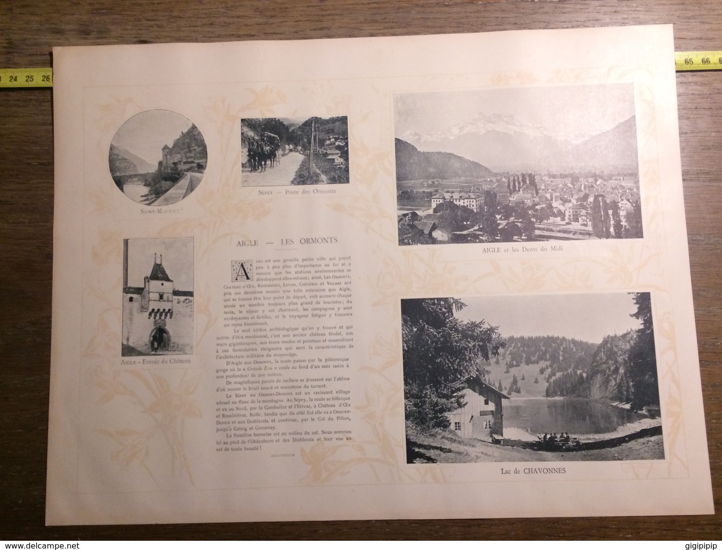 DOCUMENT SUISSE SION AIGLE LES ORMONTS - Collections