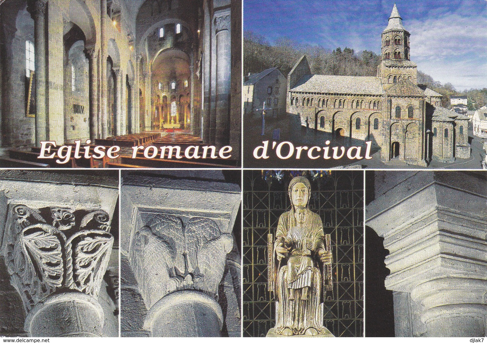 63 Orcival Eglise Romane Divers Aspects (2 Scans) - Autres & Non Classés