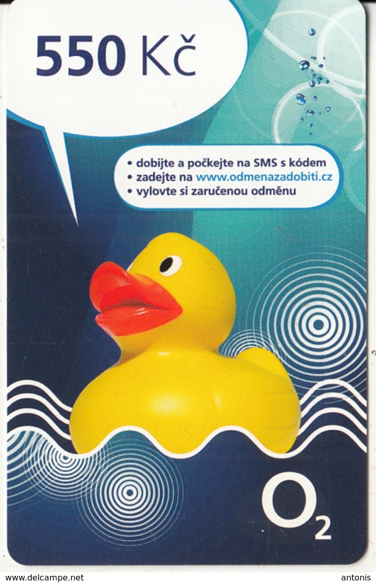 CZECH REPUBLIC - Duck, O2 Prepaid Card 550 Kc, Exp.date 31/12/14, Used - Czech Republic