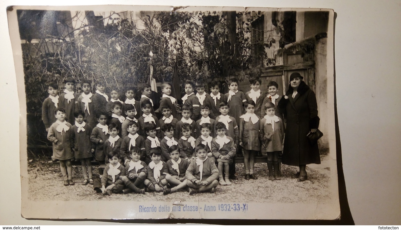 Foto Di Gruppo - Scuola "Ricordo Della Mia Classe Anno 1932-33 XI" - Roma - Foto-Luglielli Via Del Babuino 154 - Altri & Non Classificati