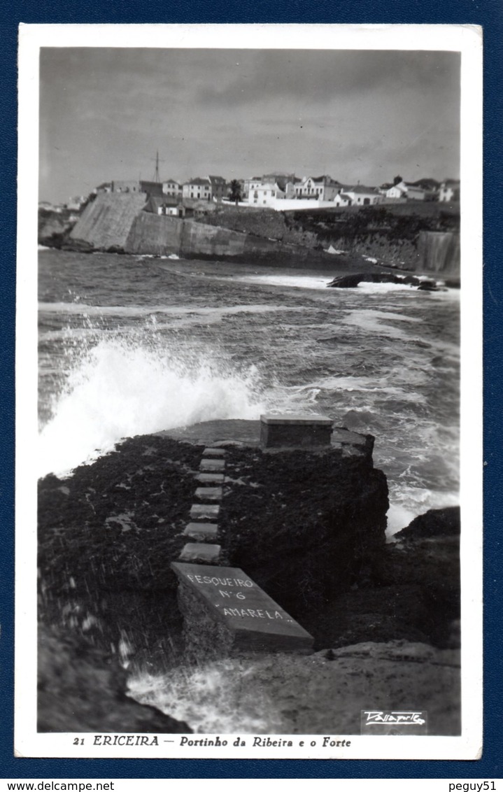 Portugal. Portinho Da Ribeira E O Forte. Port De Pêche Et Fort. 1955 - Autres & Non Classés