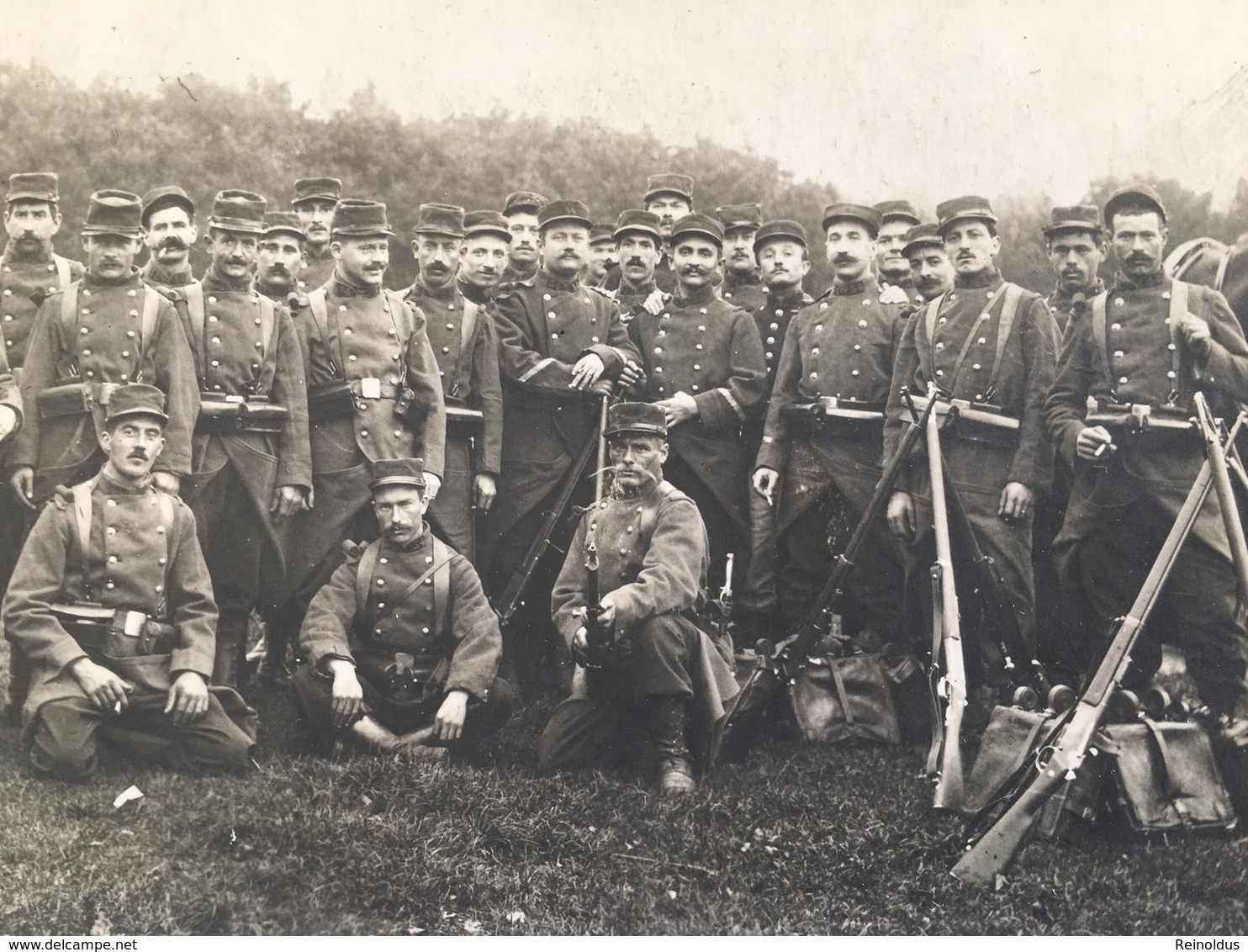 Foto AK Soldats Francaise Uniform Groupe Militaire Regiment 121 Montlucon Photo Breuly Clermont Ferrand - Guerre 1914-18