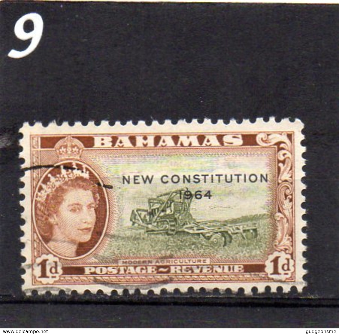 1964 New Constitution 1d Overprint Used - 1963-1973 Ministerial Government