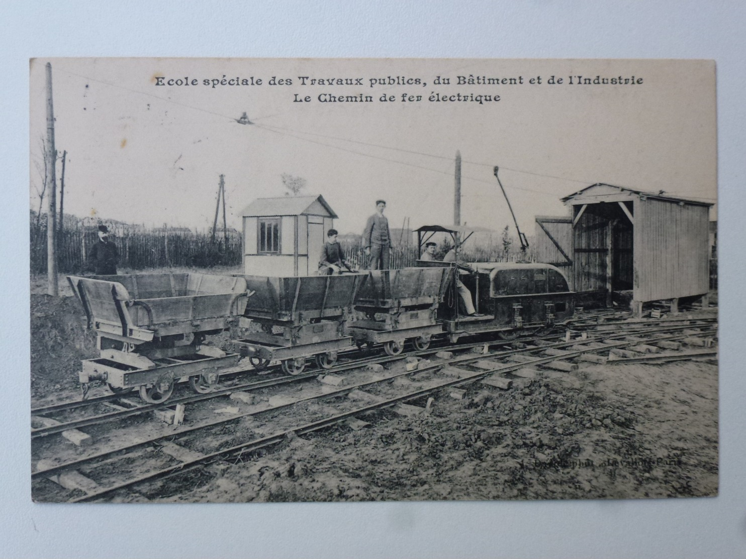 75 PARIS  Carte En état Concours - École Spéciale Des Travaux Publics - Le Chemin De Fer Électrique DEN764 - Enseignement, Ecoles Et Universités