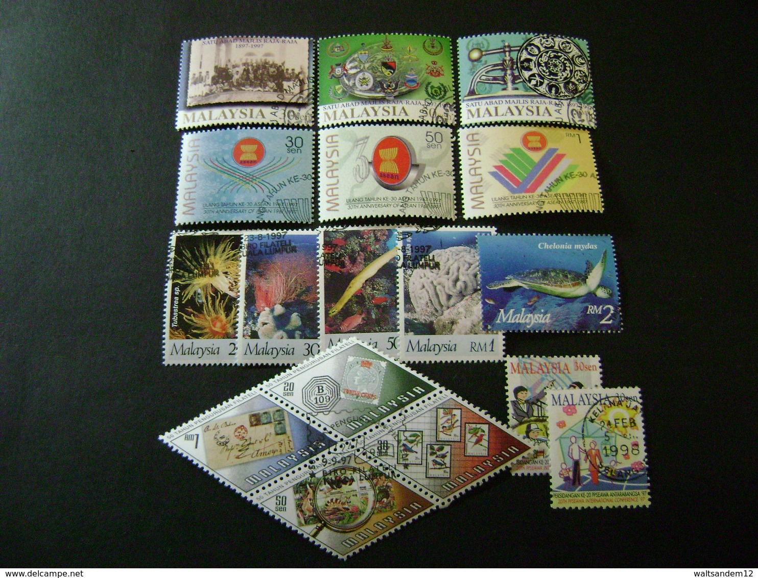 Malaysia 1997 Stamp Issues (SG 631-634, 636-672, Ms673) 3 Images - Used - Malaysia (1964-...)