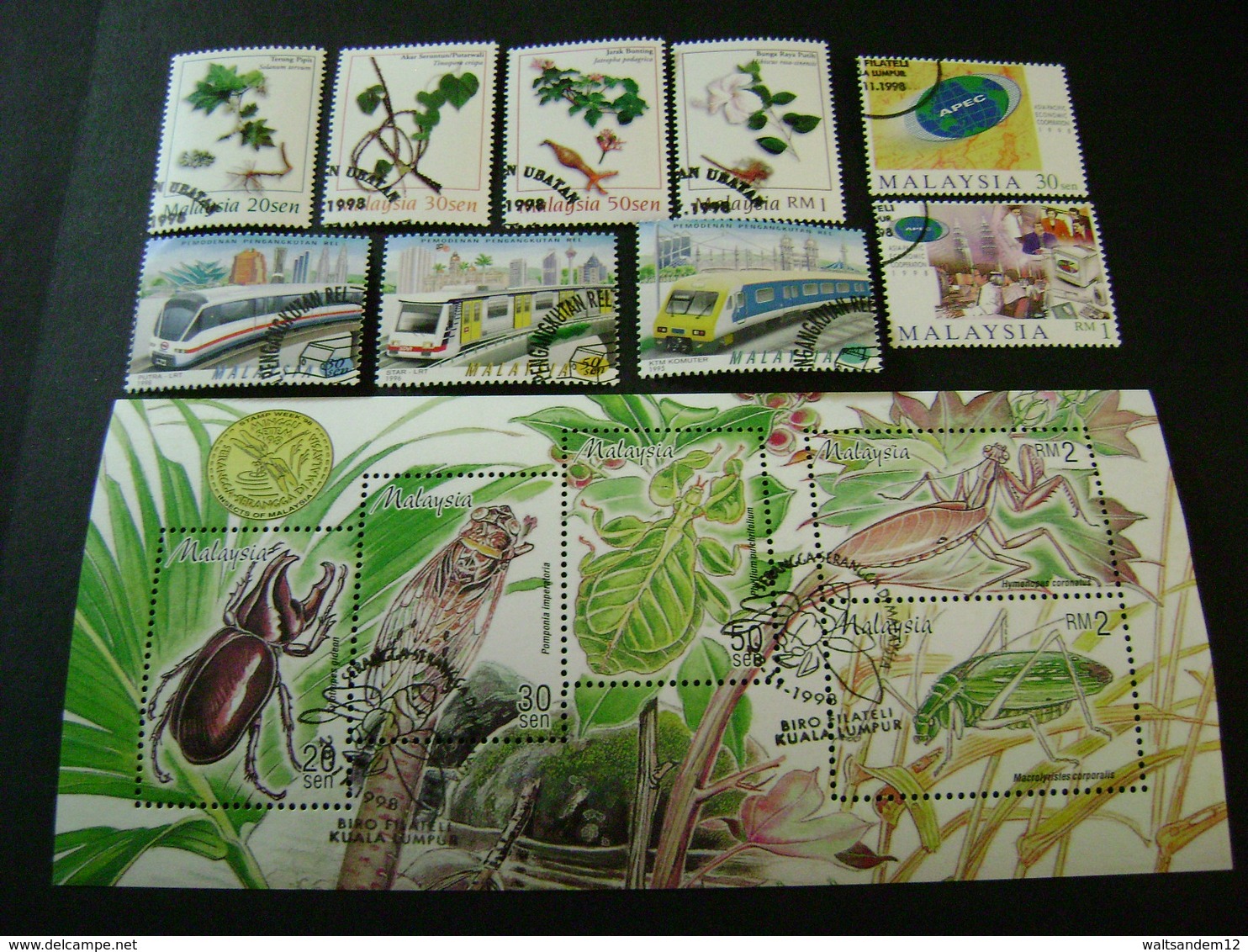 Malaysia 1998 Stamp Issues (SG 674-687, Ms688, 689-713, Ms714) 3 Images - Used - Malaysia (1964-...)