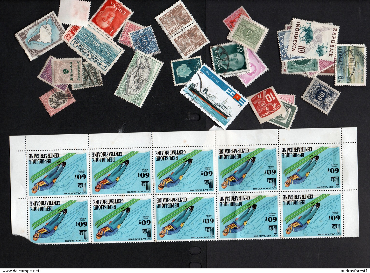 COLLECTION OF WORLD Stamps - Damaged Or Glued Together, So Quite An ODD LOT, That Requires Careful Soaking - Collections (sans Albums)