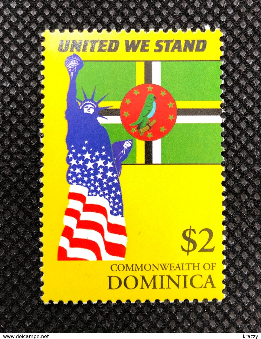 Commonwealth Of Dominica Statue Of Liberty Lady "United We Stand" Bird Parrot MNH - Dominica (1978-...)