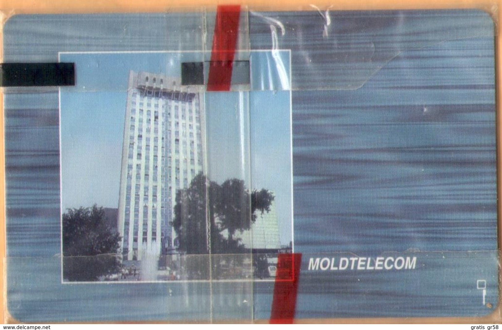 Moldova - MD-MOL-1IS-0004, Moldtelecom Building, 1st Issue, Flag, Buildi, 5.000ex., 9/94, Mint - NSB As Scan - Moldawien (Moldau)