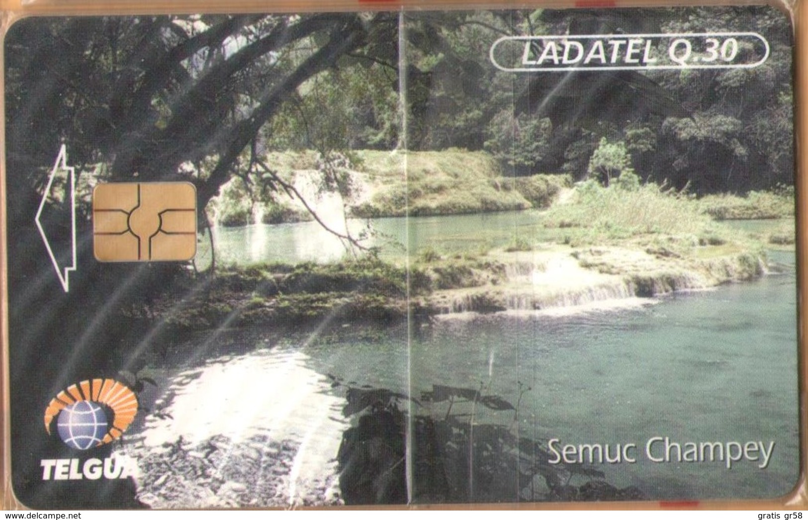 Guatemala - GT-TLG-0004, Telgua - Ladatel, Semuc Champey, GEM5 (Red), 30Q, 1999, Unused, Mint - NSB As Scan - Guatemala