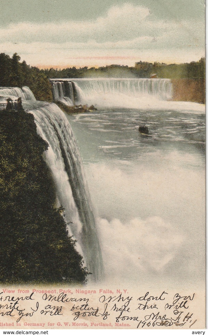 View From Prospect Park, Niagara Falls, New York  Ontario - Cataratas Del Niágara