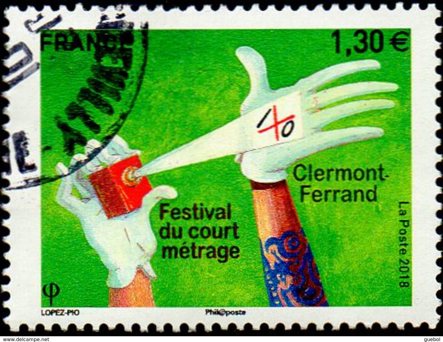 Oblitération Cachet à Date Sur Timbre De France N° 5201 - Festival Du Court Métrage De Clermont-Ferrand - 2010-.. Matasellados