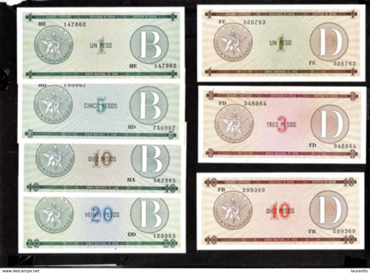 6772  Banknotes - Billets - X7 - Cb - 6,75 - Cuba