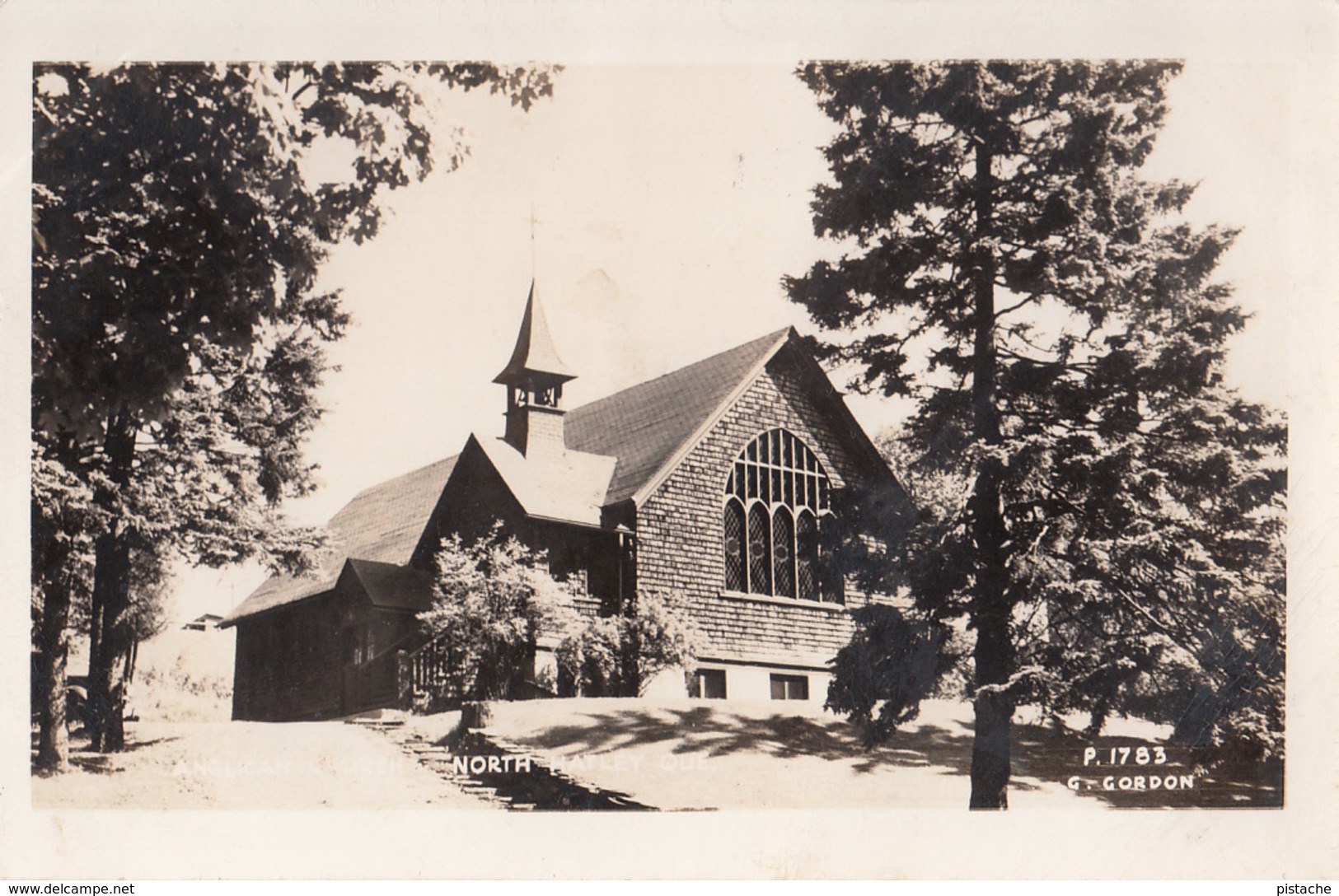 B&W RPPC - Real Photo - North Hatley Québec P.Q. - Church Église - VG Condition - 2 Scans - Other & Unclassified