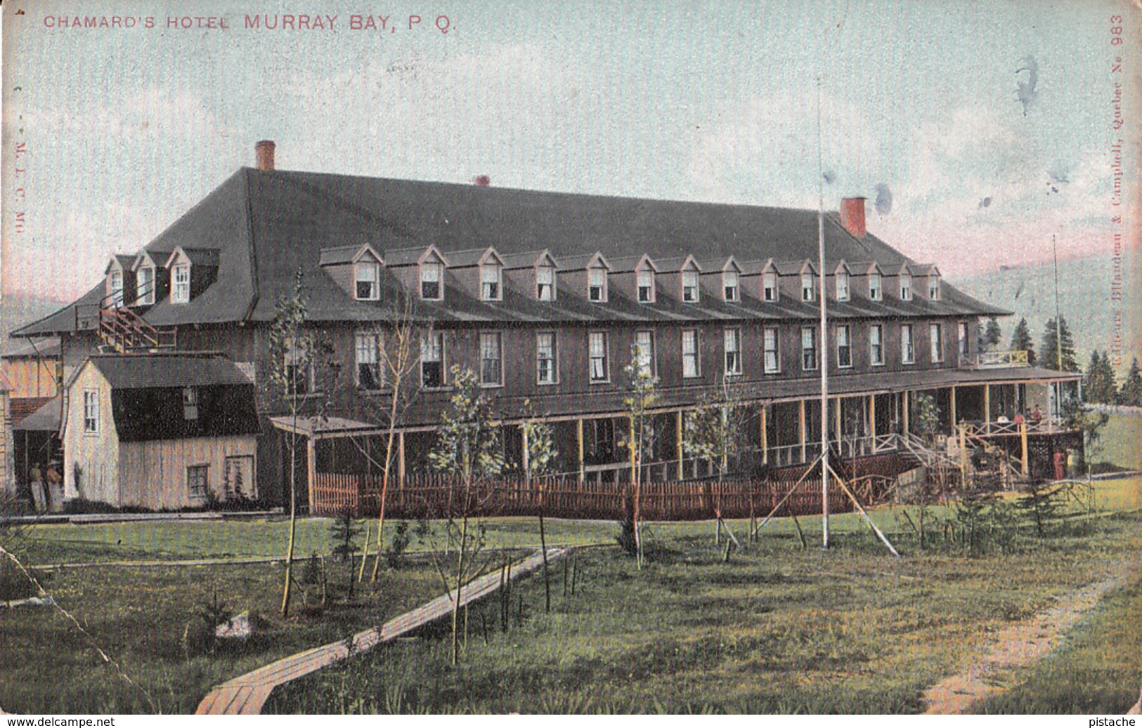 Murray Bay Québec Canada - Chamard Hotel Inn Auberge - Slightly Torn Corner - Stamp & Postmark 1909 - See 2 Scans - Autres & Non Classés