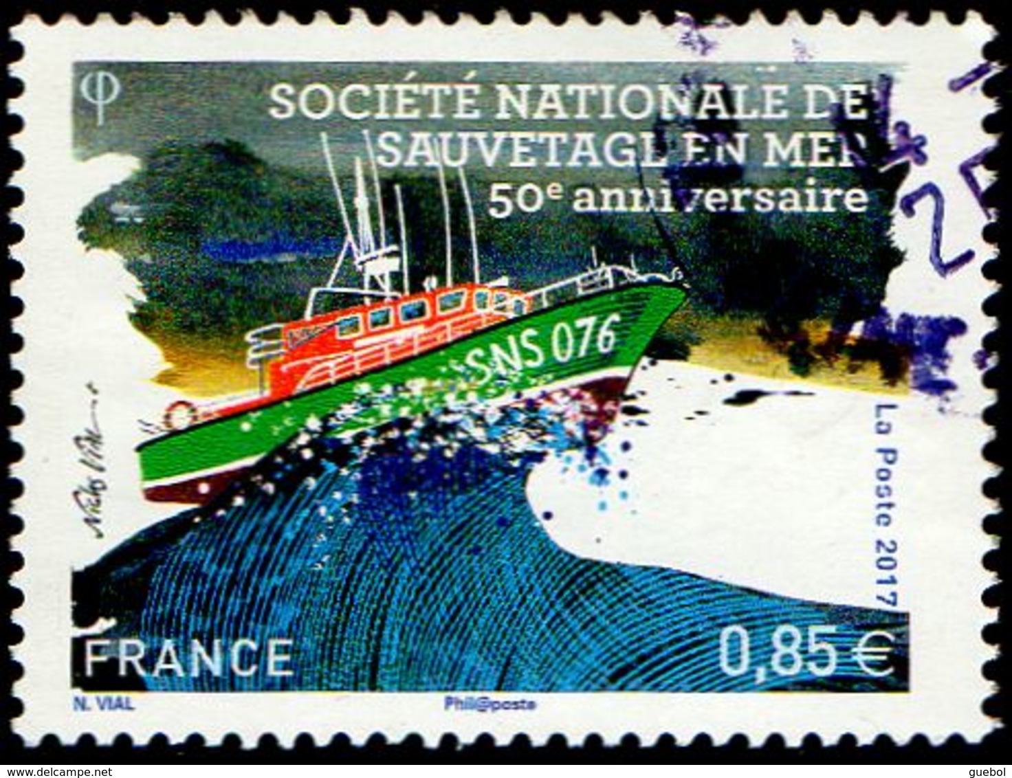 France Oblitération Cachet à Date N° 5151 - Anniversaire De La Société Nationale De Sauvetage En Mer - Oblitérés