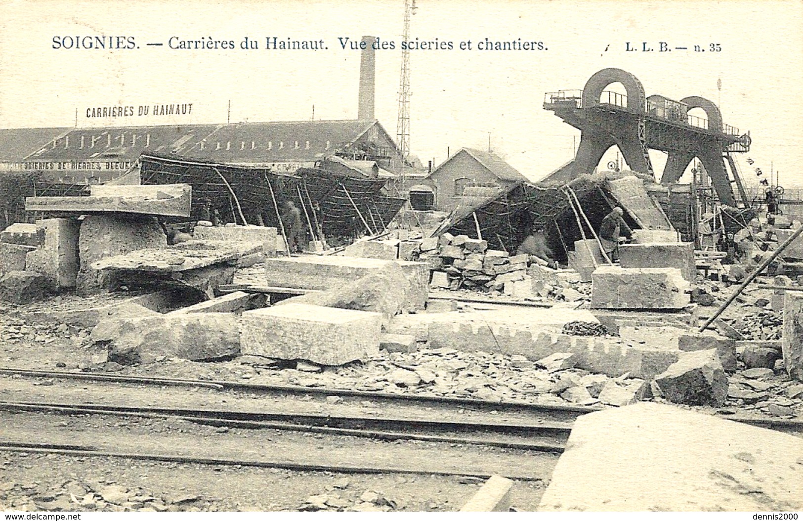 SOIGNIES - Carrières Du Hainaut.vue Des Scieries Et Chantiers - Ed. L.L.B. N°35 - Soignies