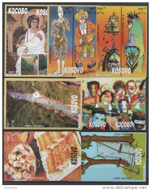 2000 - 2007  EUROPA CEPT  KOSOVO  SPETIAL OFFER 14  STAMPS PLUS  7  BLOKS  MNH - 2007