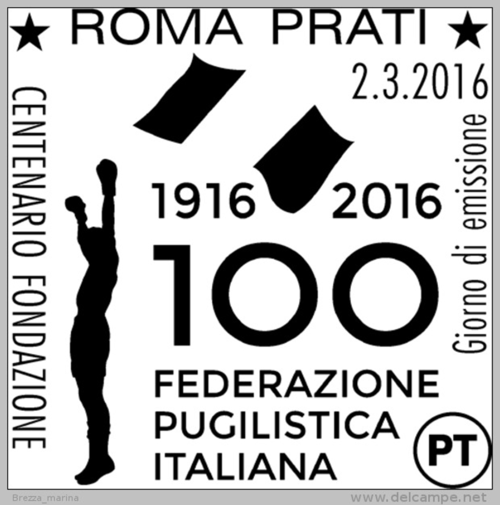 ITALIA - Usato - 2016 - Sport - Federazione Pugilistica Italiana - Pugile - Boxe - 0,95 - 2011-20: Usati