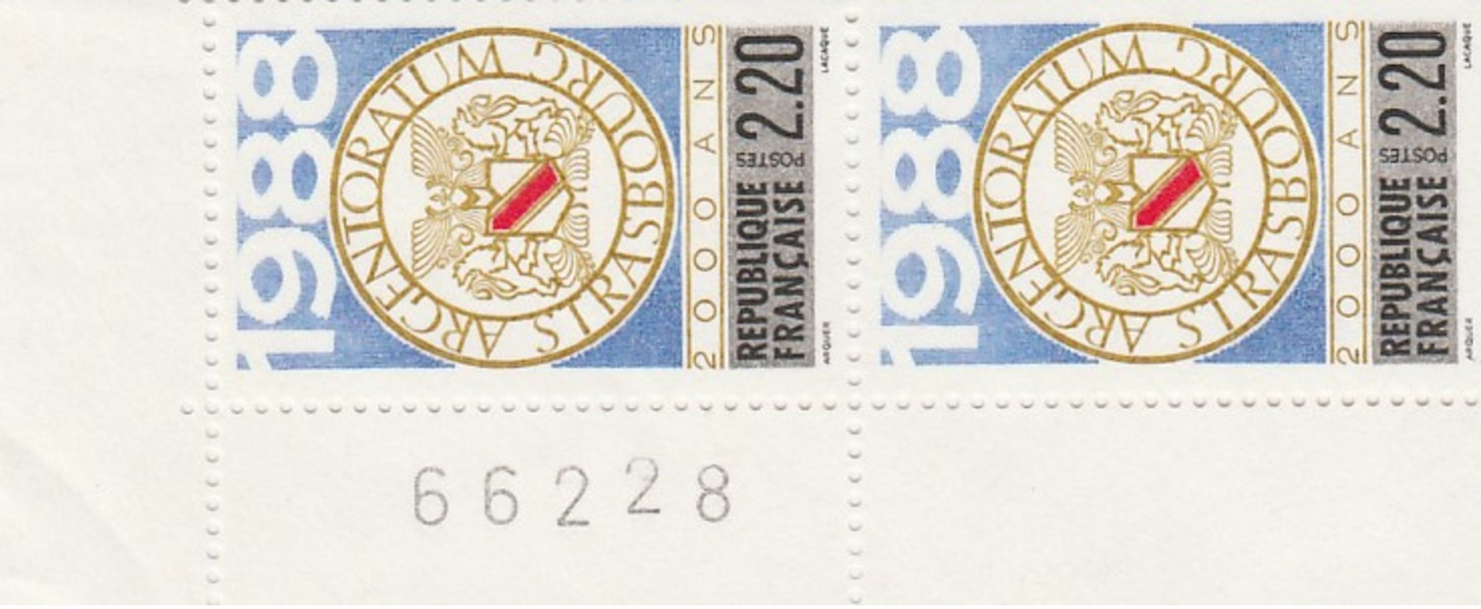 FRANCE 1988 N°2552*° STRASBOURG LA PAIRE BDF - Unused Stamps