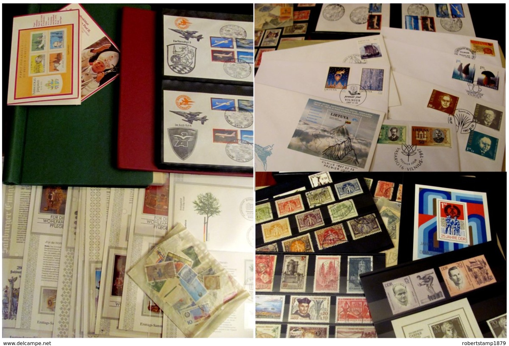 Carton With Stamps In Albums Eastate Many Stamps MNH** All As Shown - Vrac (min 1000 Timbres)