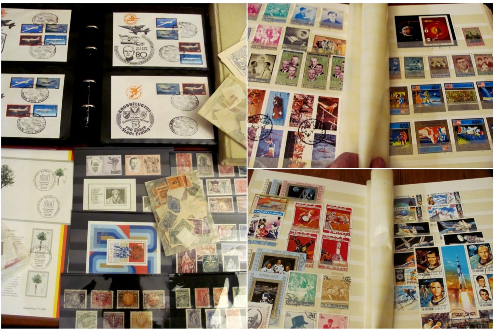 Carton With Stamps In Albums Eastate Many Stamps MNH** All As Shown - Vrac (min 1000 Timbres)