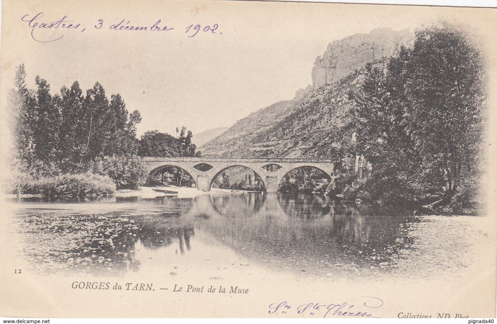 Cp , 48 , GORGES DU TARN , Le Pont De La Muse - Gorges Du Tarn