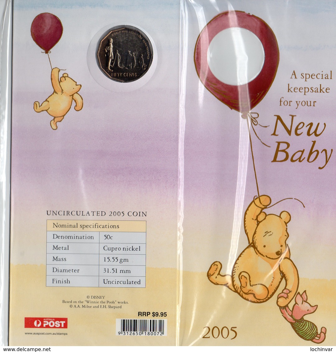 AUSTRALIA, 2005  50c BABY KEEPSAKE UNC COIN IN FOLDER - Other & Unclassified