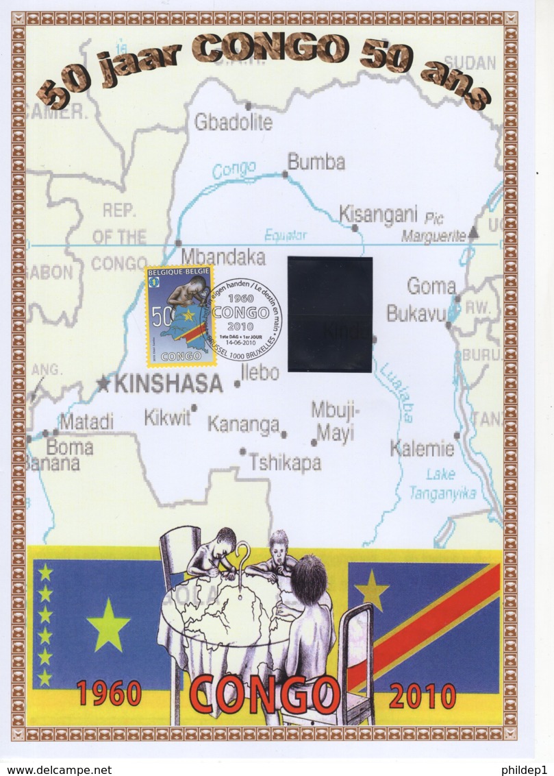 FDC  Du 14/6/2010. 50 Jaar Congo 50 Ans. N° 4047. Cote 2018: 8 €. - 2001-2010