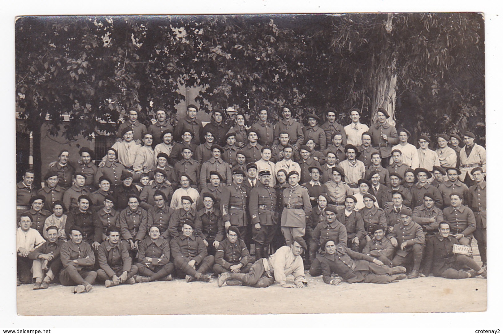 Carte Photo Groupe De Militaires Régiment De Chasseurs Alpins Lieu Et Date à Déterminer - Régiments