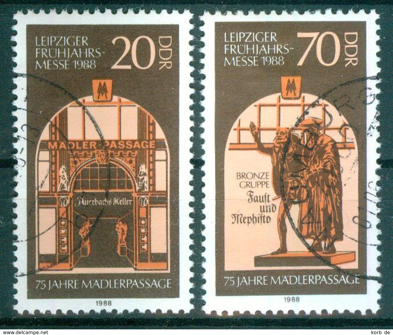 DDR 1988 / MiNr.   3153 – 3154    O / Used   (s360) - Gebraucht