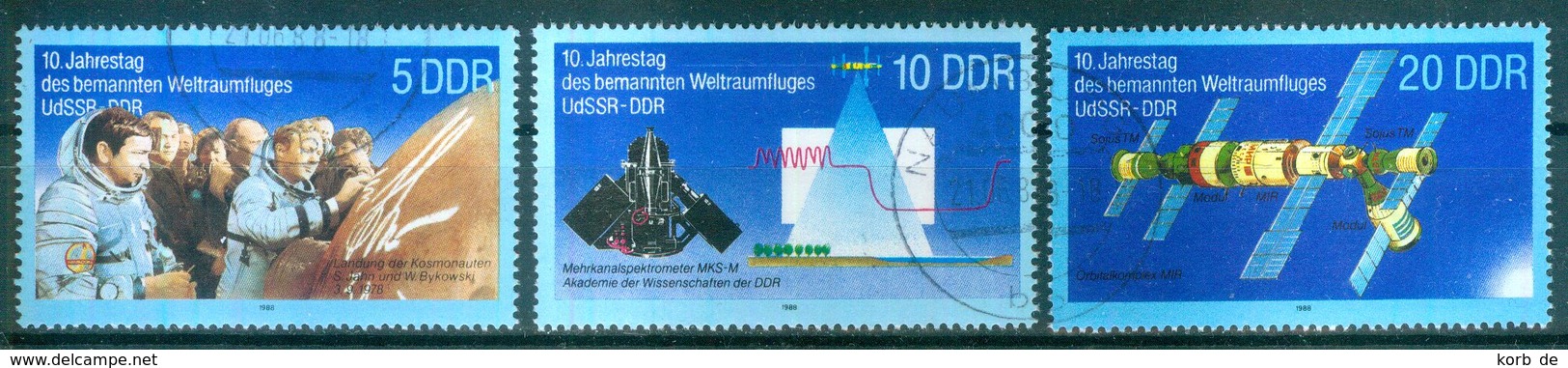 DDR 1988 / MiNr.   3170 - 3172    O / Used   (s360) - Gebraucht