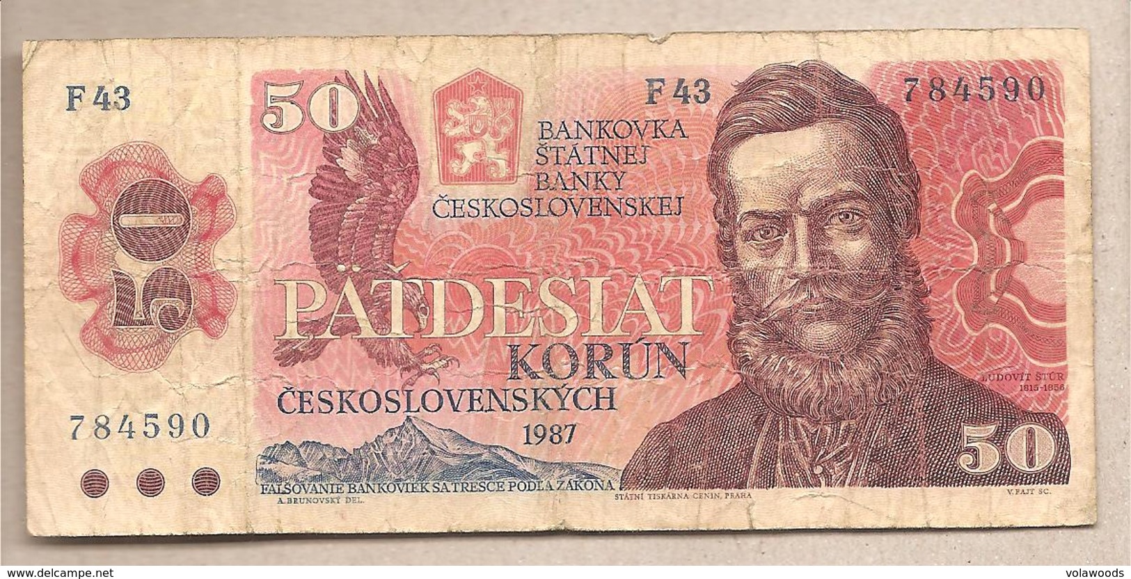 Cecoslovacchia - Banconota Circolata Da 50 Corone P-96a - 1987 - Czechoslovakia