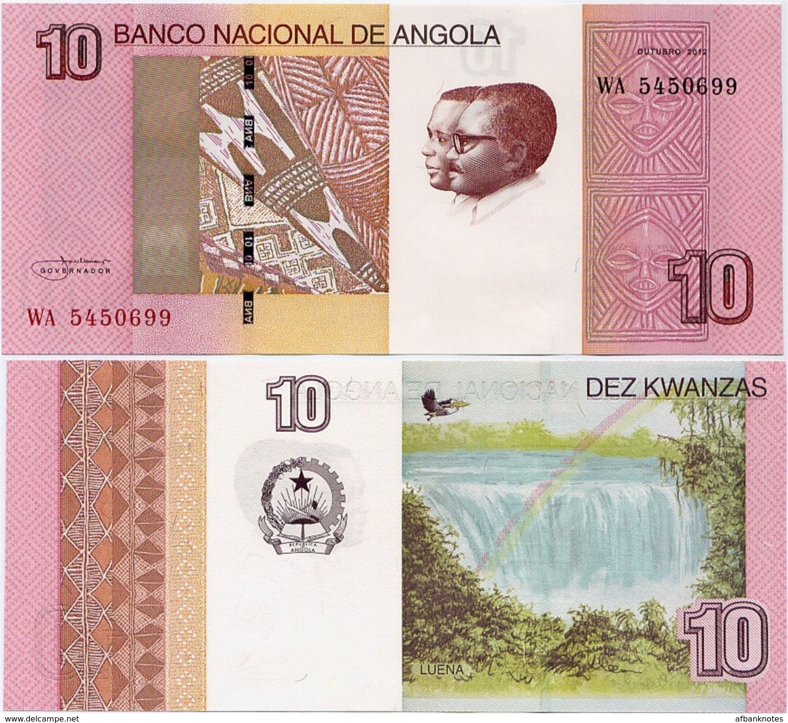 ANGOLA       10 Kwanzas       P-New       10.2012 (2017)       UNC - Angola
