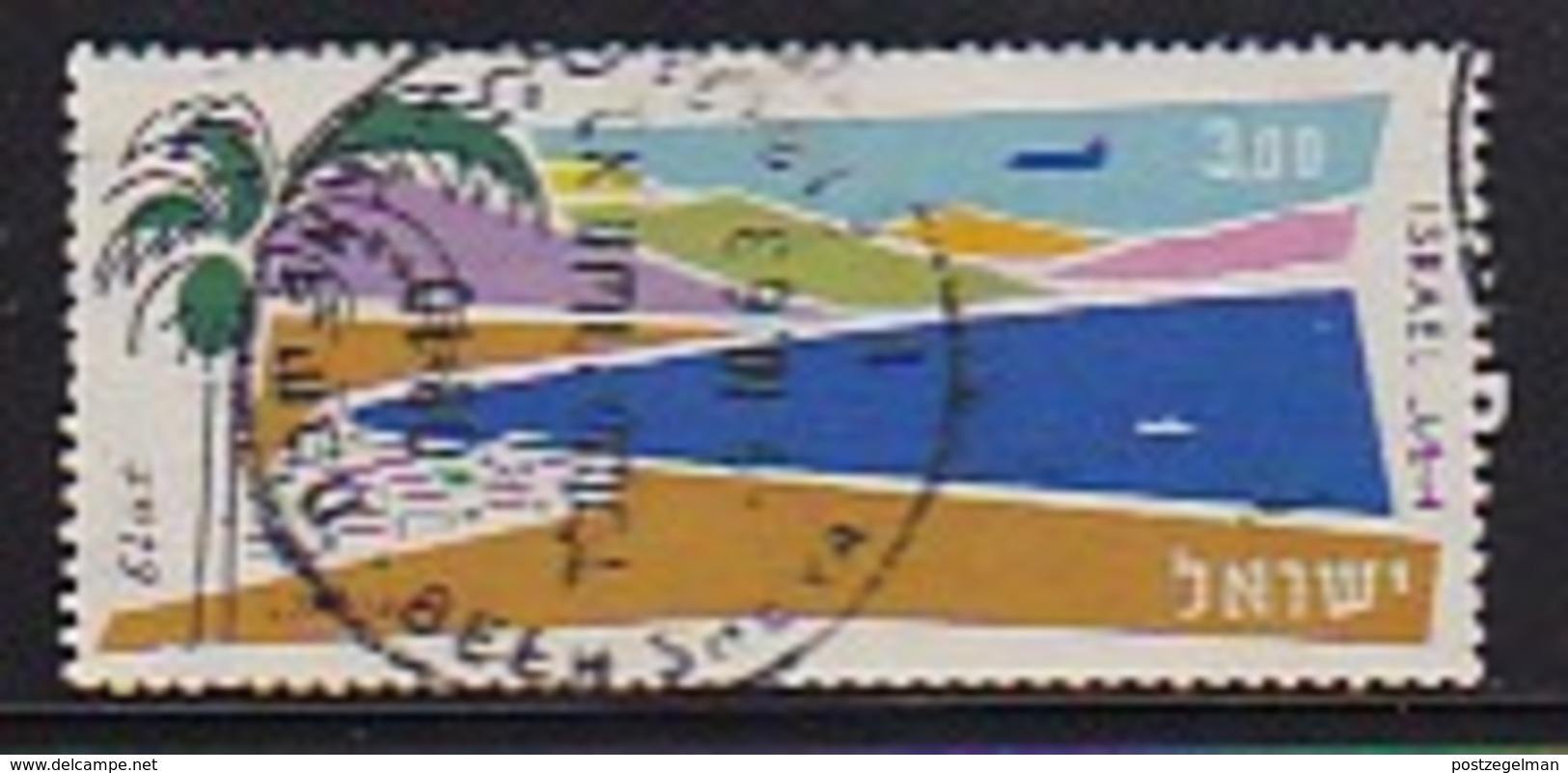 ISRAEL, 1960, Used Stamp(s), Without Tab, Airmail Bay Of Elat,  SGnr.223, Scannr. 17519, - Used Stamps (without Tabs)